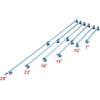 Zerone Air Stone Bubble, Fish Tank Aquarium Air Bubble Wall Air Stone Tube Spray Aeration Tube for Fish Tank(18")