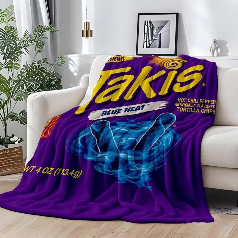 Takis Blue Heat Πατατάκια Τορτίγιας Θεματική Κουβέρτα Ζεστή Μαλακή Φλις Ριχτάρι για Σαλόνι Καναπέ Κρεβάτι Σπίτι & Καθημερινή Χαλάρωση