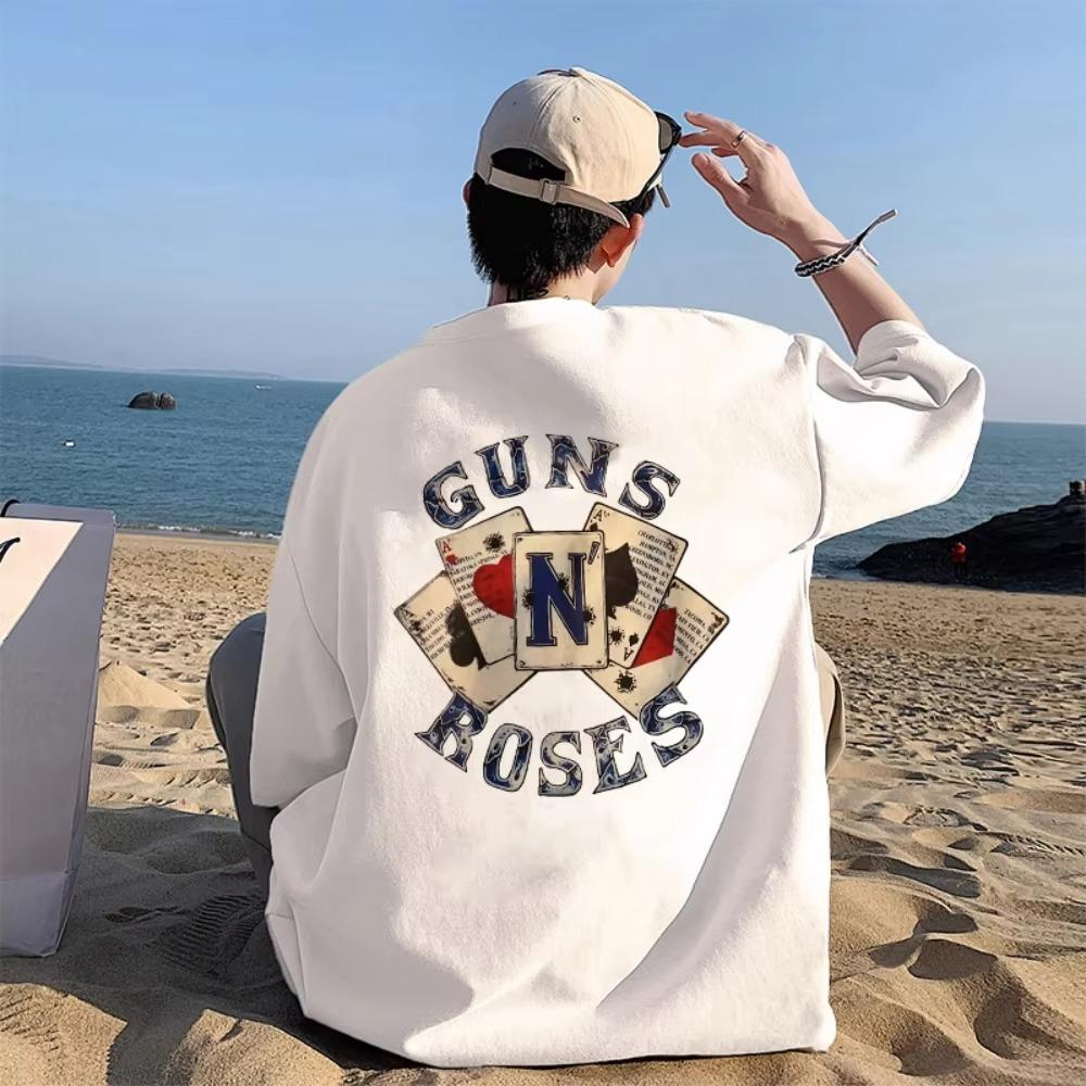 Printed T-shirts Are Designed with A Sense of Niche and High Quality. Summer New American Loose Men's Short-sleeved Tops