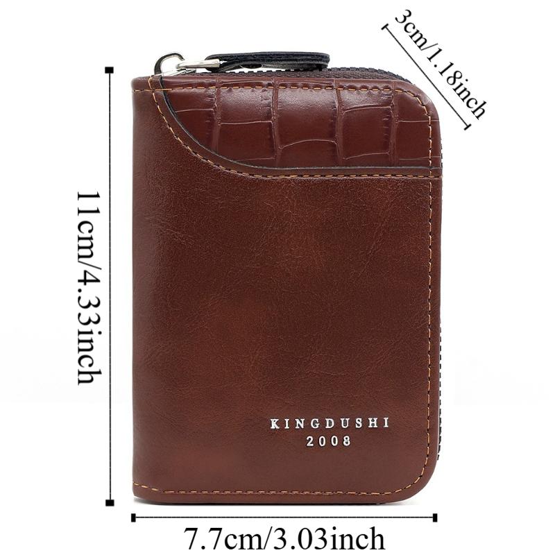 11 Card Slots PU Card Holder Vintage Men Short Wallet Male Coin Purse Business
