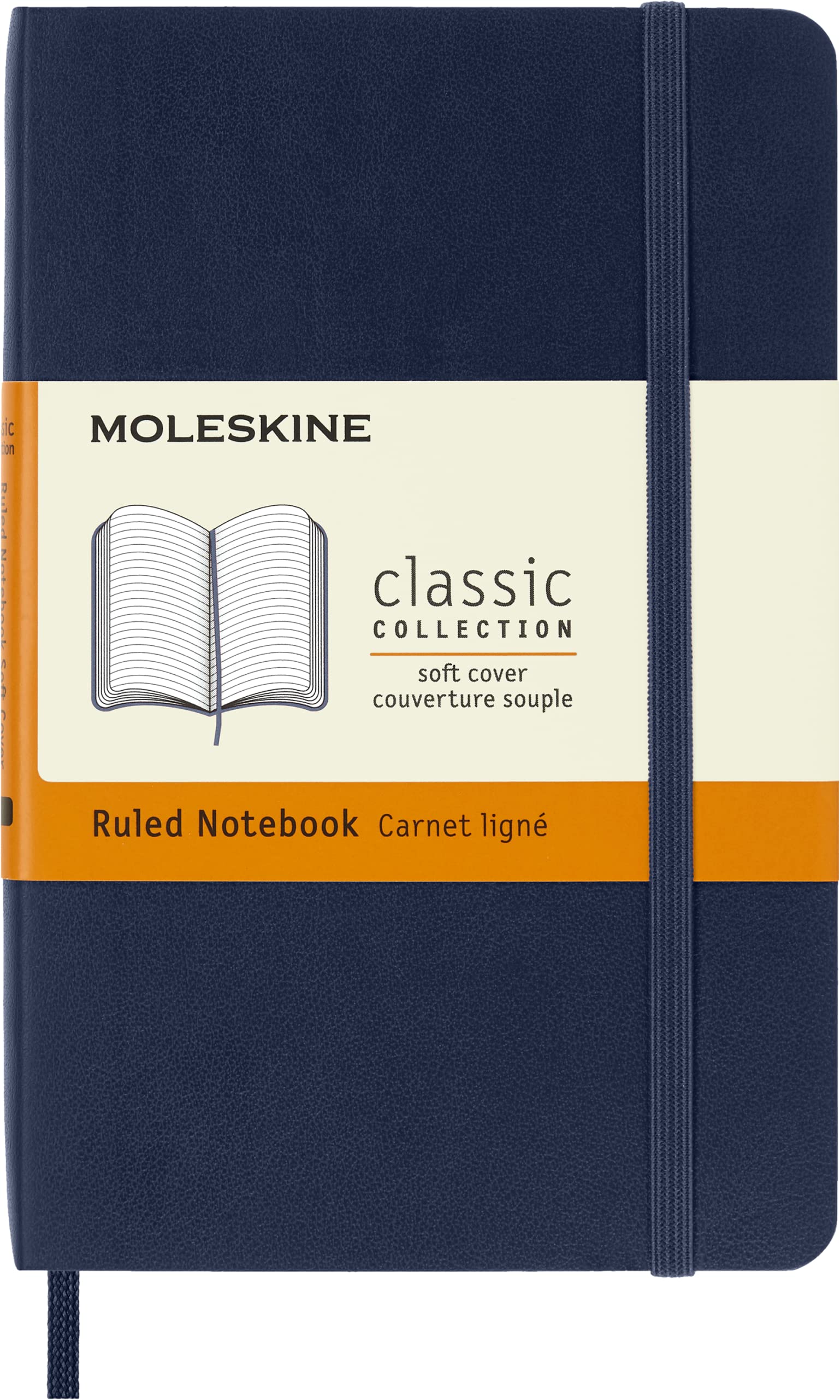 

Moleskine Классическая тетрадь в мягкой обложке Sapphire, карманный формат, в линейку, синяя, (3.5 5.5)