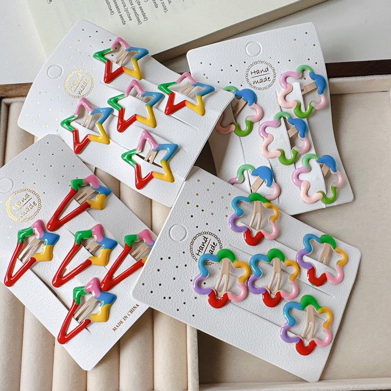 Y2K Dopamine Color Pentagram Hair Clip - Cute Women's & Kids' Bangs Accessory