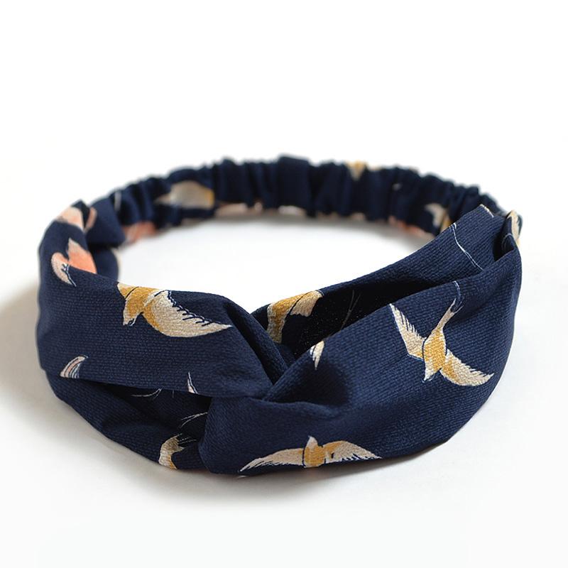 Fashion Women Girls Summer Bohemian Hair Bands Print Headbands Vintage Cross Turban Bandage Bandanas HairBands Hair Accessories