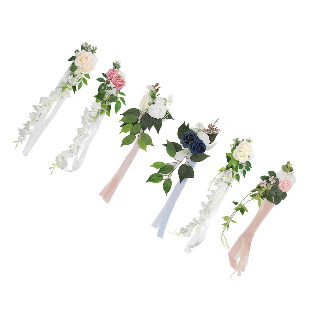 Floare Spătar Scaun Nuntă Artificială Realistă Formă Plină Straturi Bogate Elegantă Trandafir Petrecere Nuntă Scaun