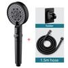 Household Four-stage Filter Cartridge Handheld Shower Set, Showerhead with Pressure Booster, Shower Nozzle
