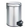 WENKO Poubelle À Pédale Salle De Bain LEMAN | Petite Poubelle Capacité 3L En Acier Inox Mat | Seau Amovible | 17x25x22,5cm