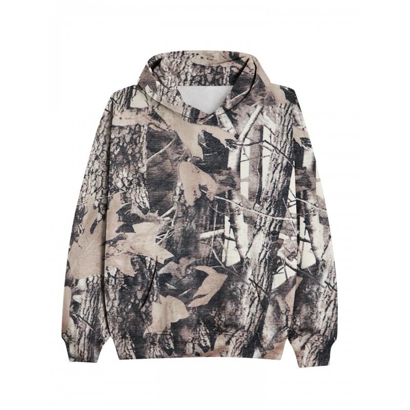Womens Oversized Hooded Sweatshirt With 3D Print Loose Fit Casual Top 2025