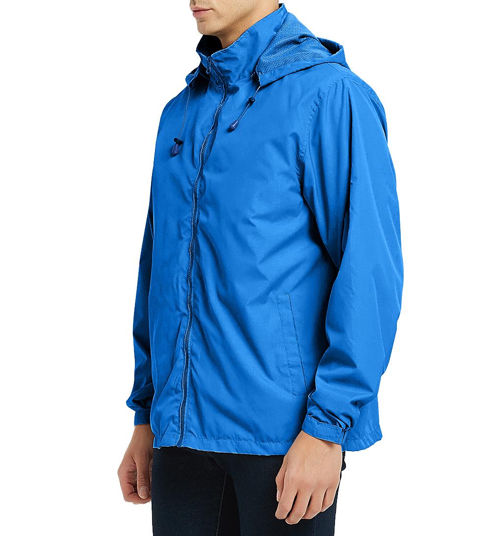 Мужская ветрозащитная водонепроницаемая оболочка с капюшоном - Тонкая европейская американская одежда для активного отдыха Medium