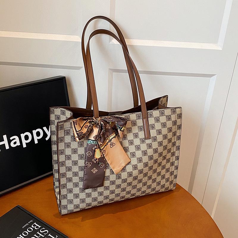 Женская модная сумка-тоут через плечо с принтом букв