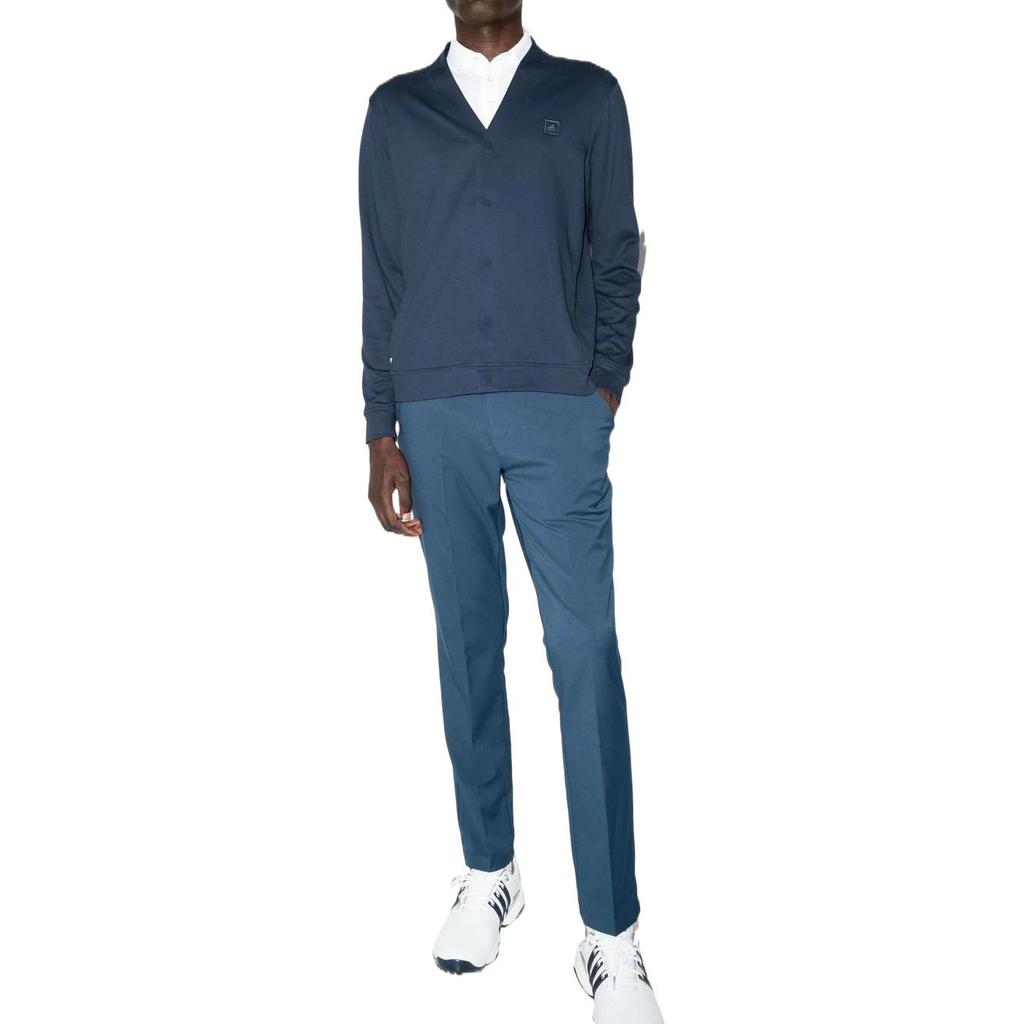 Adidas Knitwear Men's Blue V Neck Moderate Cardigan HA9101
