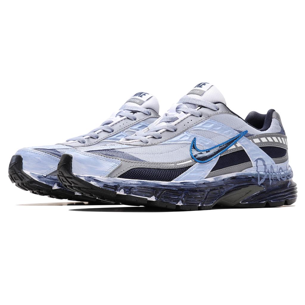 Nike Initiator Abrasion Resistant Abrasion Resistant Low top Casual Running Shoes Men's Gray Purple 394055-101(TeamThree-)