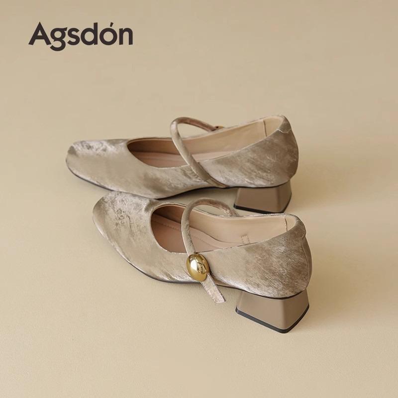 Fashion Mary Jane Shoes 2025 Retro New Super Soft One Word French Square Toe Shallow Mouth Women's Singles