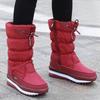 New Women's Thick Snow Boots Women's Warm Waterproof Zipper Boots Non-slip Plus Size Women's Shoes