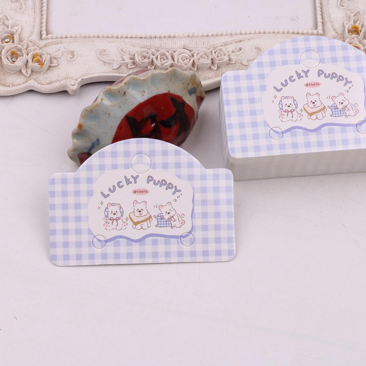 

Double-Sided Color Keychain Cardstock Hang Tag with Lobster Clasp