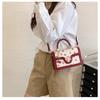 Sweet Cherry Square Chains Crossbody Bags for Woman Luxury Designer Brand Handbags Shoulder Bag New Female Black White HandBag