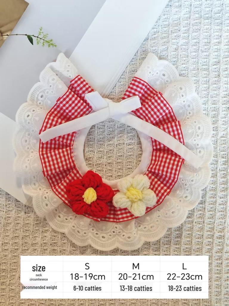 Country Style Cotton Bib for Cats and Dogs