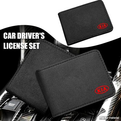 1 pezzo Custodia in Pelle PU per Carte di Credito Custodia Protettiva per Documenti di Guida Auto Per Rio Ceed Sportage Cerato Soul Sorento K2 K5 Flip Accessori Auto