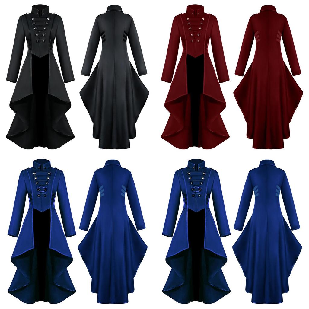 Luxurious Women Vintage Medieval Tuxedo Gothic Tailcoat For Role Playing And Halloween