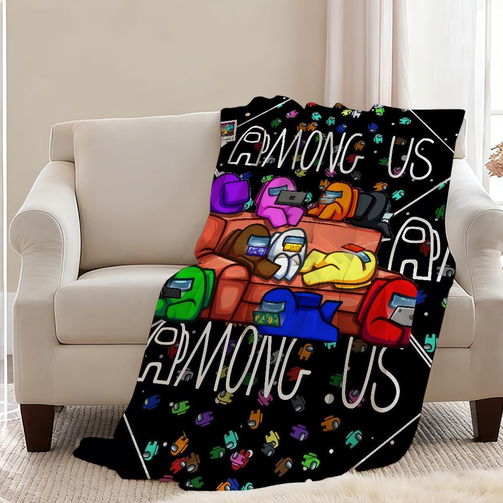Blanket Throw Super Cosy Plush Living A-AmongS-ES Room Game Sofa Couch Childish Birthday U-US-ES Gifts