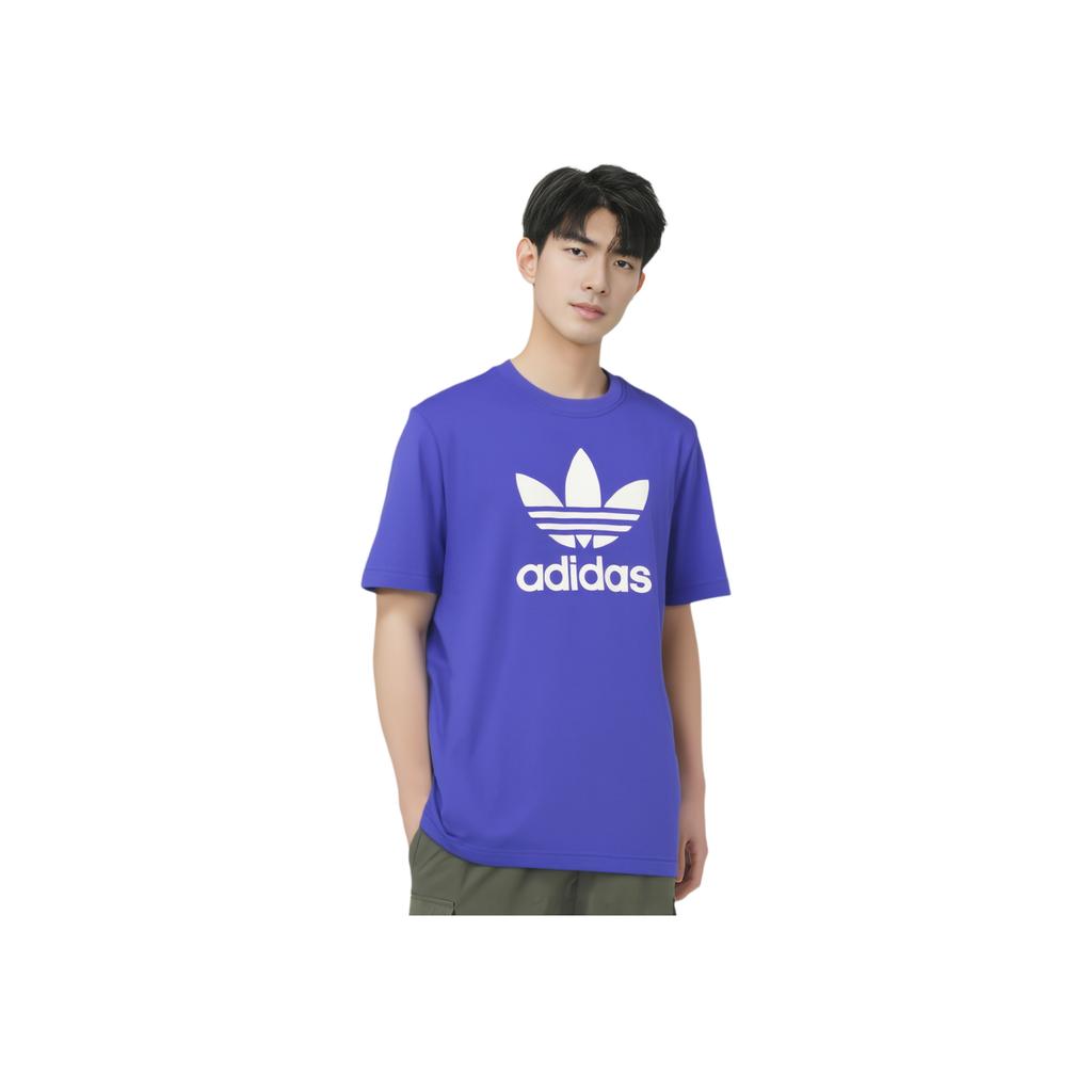 Adidas Adicolor Trefoil Tee Energy Ink Men Streetwear IR7982