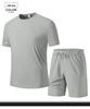 Men's Ice Silk Quick-Dry Sports Set - 2026 Summer Loose Fit Plus Size Breathable Short Sleeve & Shorts