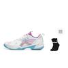 Li-Ning Li Ning Halberd 2 Comfortable And Trendy Slip Resistant Abrasion Resistant Low Top Badminton Shoes Unisex White Blue AYZU019-2