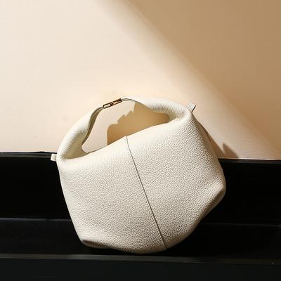 Niche Leather Women's Bags, New Lychee Pattern Bags, Cowhide High-end Handbags, Fashionable Commuter Bento Bags