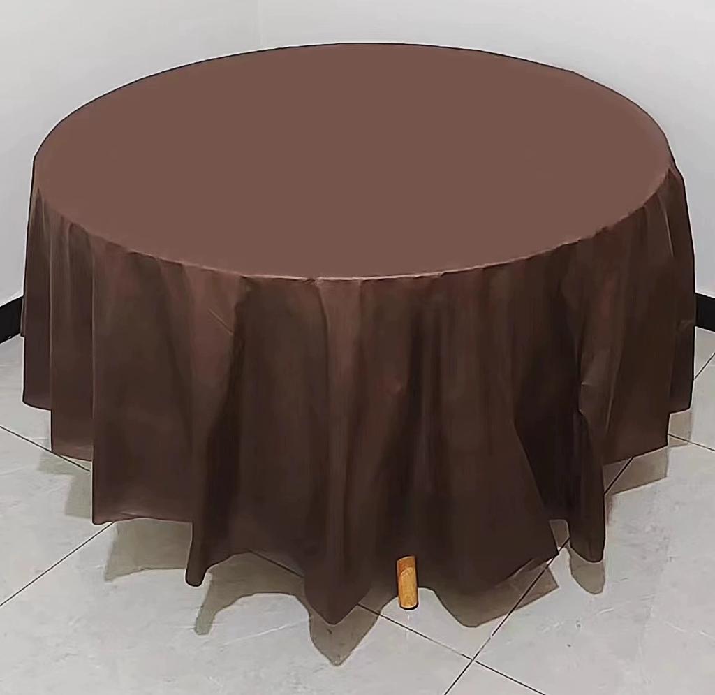 4er-Pack Premium Einweg-Plastiktischdecke 84" Runde Tischabdeckung für Geburtstage, Hochzeiten, Weihnachten, Jubiläen