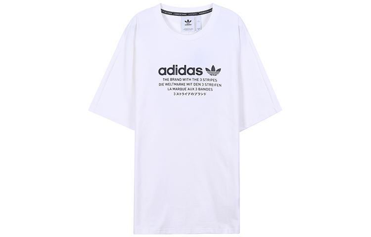 

Adidas Originals NMD T Shirts Men s White Crew Neck Moderate Straight Fit DH2288 S