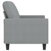 2 Seater Sofa Light Grey 140 cm Fabric