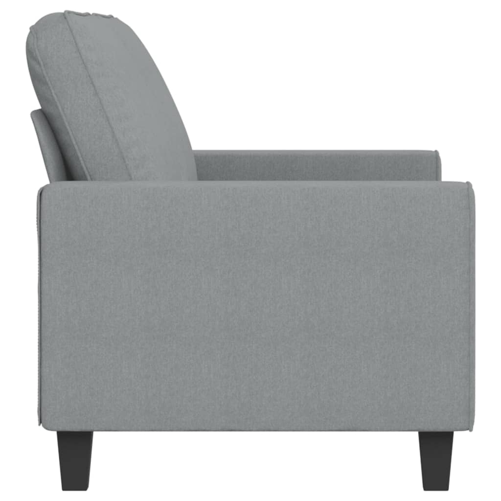 2 Seater Sofa Light Grey 140 cm Fabric