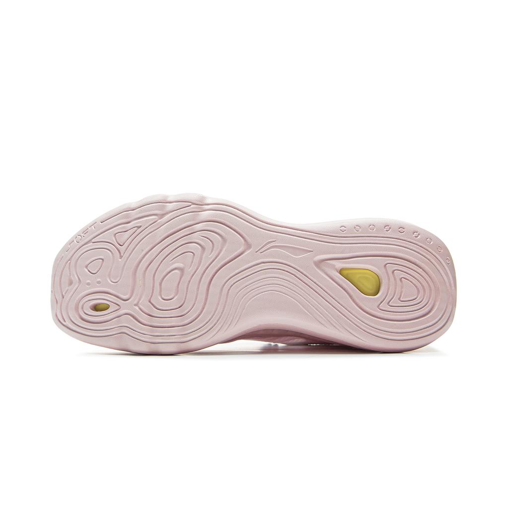 New LiNing Cushioning Breathable Wear Resistant Low Top Casual Shoes Women's White Pink AGLV010-4
