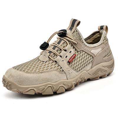 Summer Men Soft Hiking Shoes Breathable Mesh Sneakers Hike Footwear Outdoor Casual Walking Shoes Male Climbing Shoes