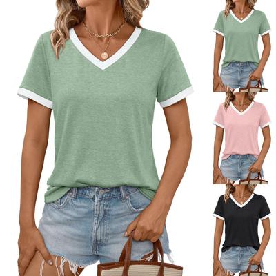 Camiseta Informal de Manga Corta Holgada para Mujer