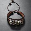 Multi Layer Leather Bracelet Star Beaded Bangle Fashion Woven Bracelet Jewelry
