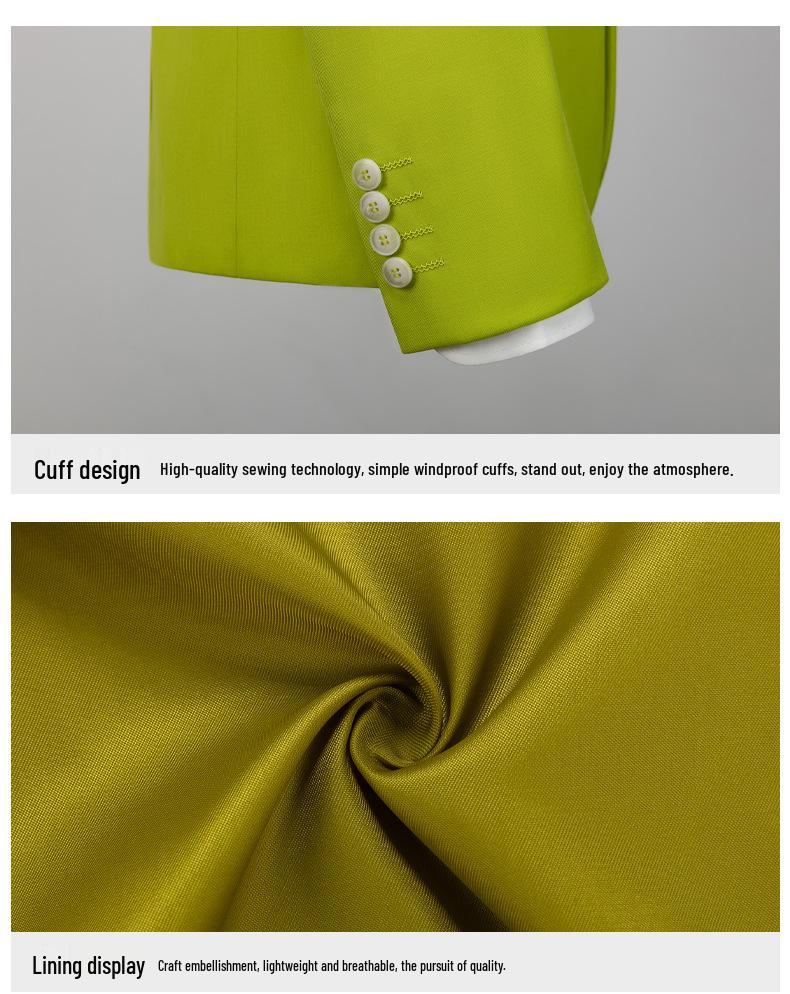 Herren 2024 Einfarbig Zweiknopf Dreiteiler Hochzeits Smoking Business Casual Set