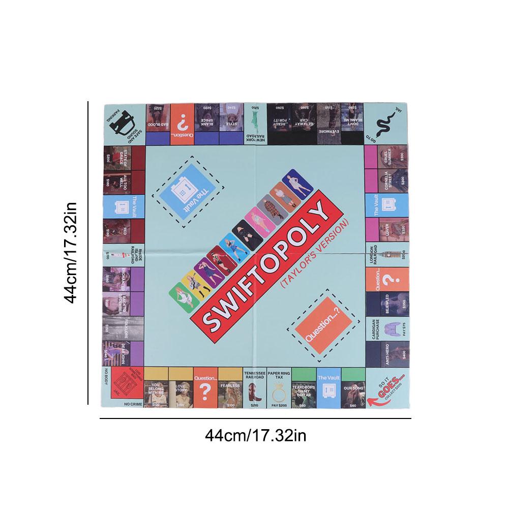 Board Game Fun Party Game Fans Interactive Board Game Family Games for Swifties Kids Teens Adults Monopoly Board Game Kids Games