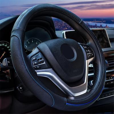 TATACLEA Steering Wheel Cover for Light Cars and Passenger Genuine Leather Steering Wheel Universal for All Grip Good Stain Suitable for Rubber Inner