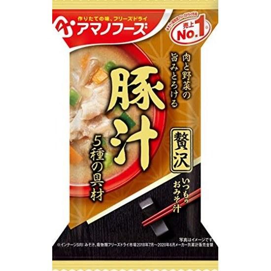 Amano Foods Regular Miso Soup Deluxe Pork 125g (12.5g10 Servings)
