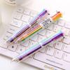 Multicolor Cartoon Click Ballpoint Pen - 6-Color Creative Oil Pen for Women, Cute and Multifunctional.