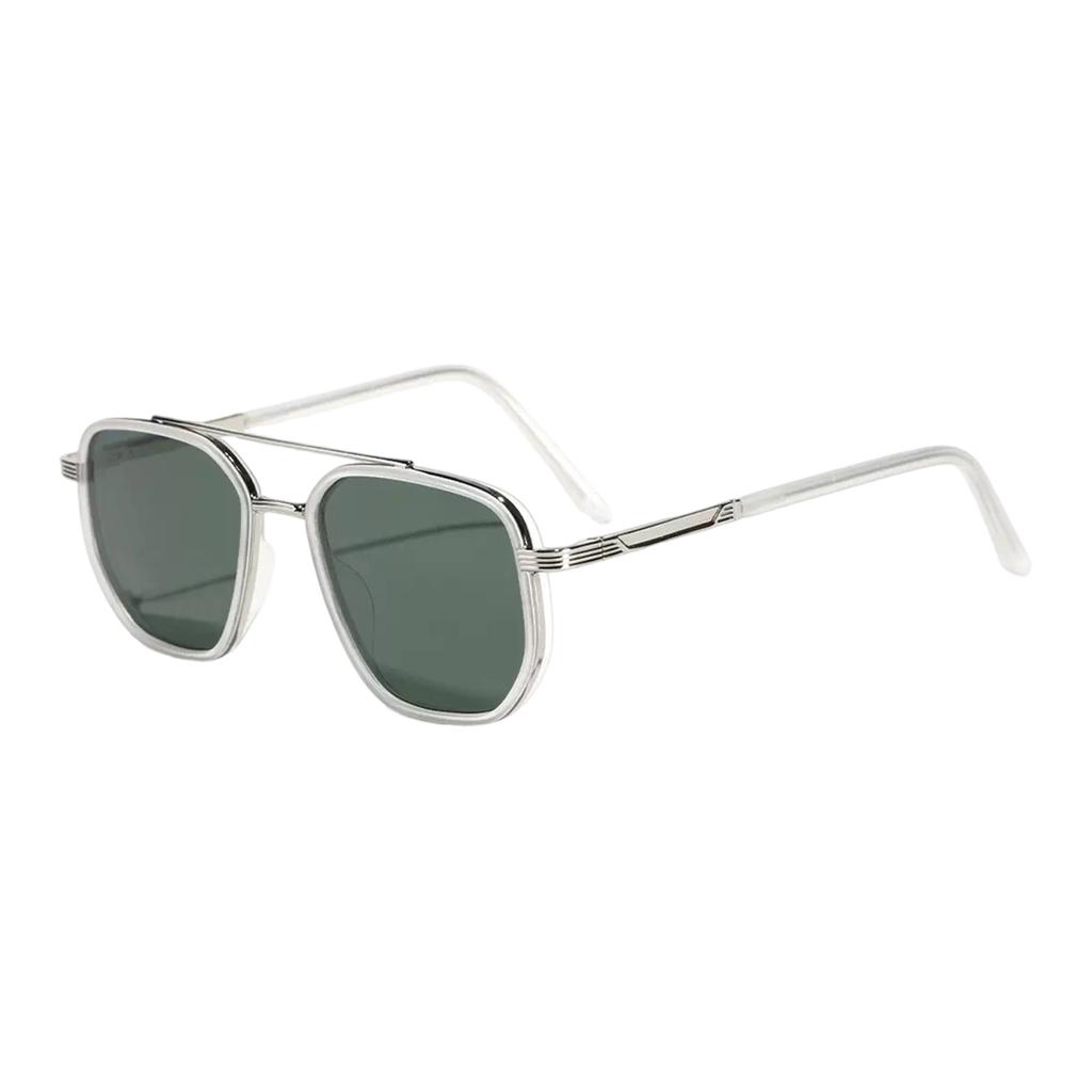 Heren Semi-metalen Oversized Vierkante Zonnebril TR90 Gepolariseerd Mode Retro Bril