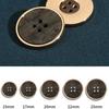 10Pcs Round Black Four-Eye Buttons Versatile Women'S Suit Jacket Coat Sweater Buttons Men'S Clothes Top High-End Buttons