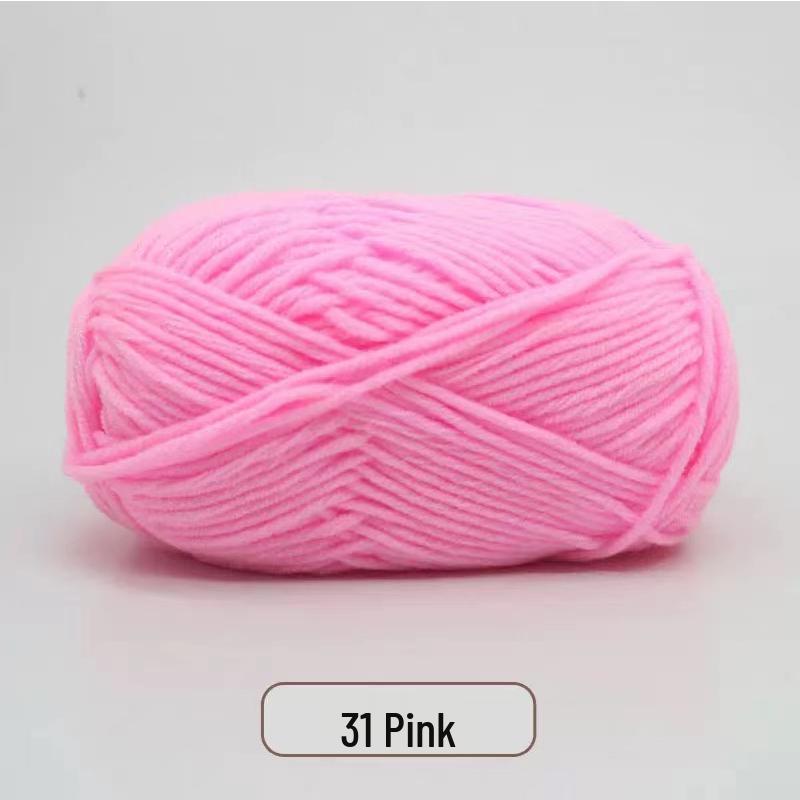 Milk Cotton Yarn Pack for DIY: Medium-Thick Scarf, Crochet Slippers, Handmade Knitting Bags