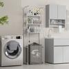 Bathroom Toilet Shelf,Toilet Rack, Three-Tier Shelving, Metal Structure for Vertical Installation,Multi-Layer Classified Storage