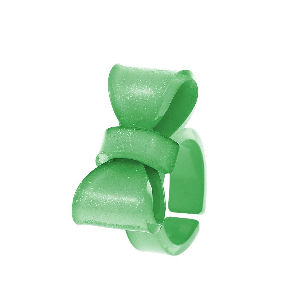 Creative Jelly Color Resin Girls Casual Fashion Jewelry Finger Ring Bow Ring Korean Style Ring