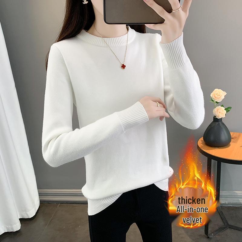 2025 Women's Plus Size Velvet Sweater: Cozy, Thick, Slimming Autumn/Winter Top