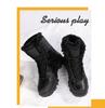 Men's Fleece-Lined Mid-Calf Snow Boots – Thick Sole for Winter Hiking