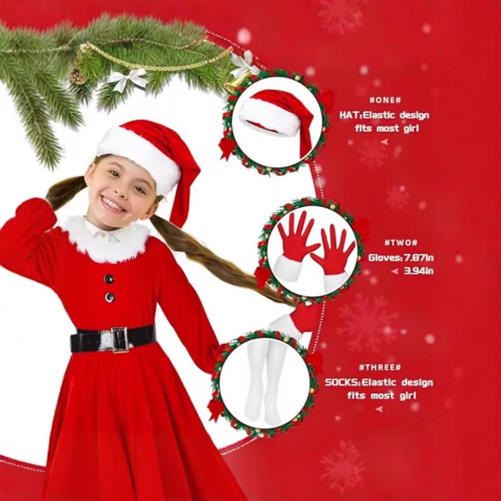 New Christmas Adult Dress Christmas Tree Dress Long Sleeve Skirt Christmas Stage Performance Costume