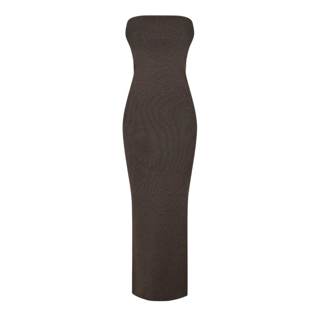 Jack Wills Womens/Ladies Ribbed Bandeau Slim Maxi Dress
