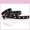 Pu Versatile Leather Belt For Women With Punching Detail And Metal Buckle